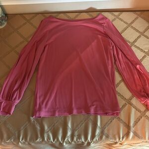 Pink Blouse with Open Sleeves
